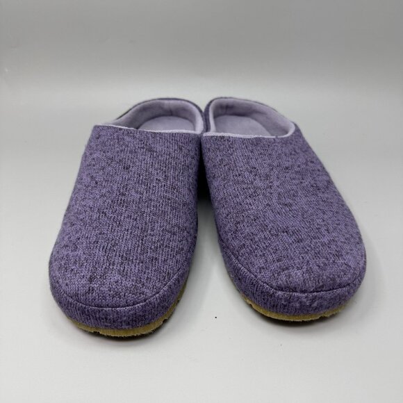 LL Bean Women's Sweater Fleece Slipper Scuff Slip on Purple Size 8 - Picture 4 of 9